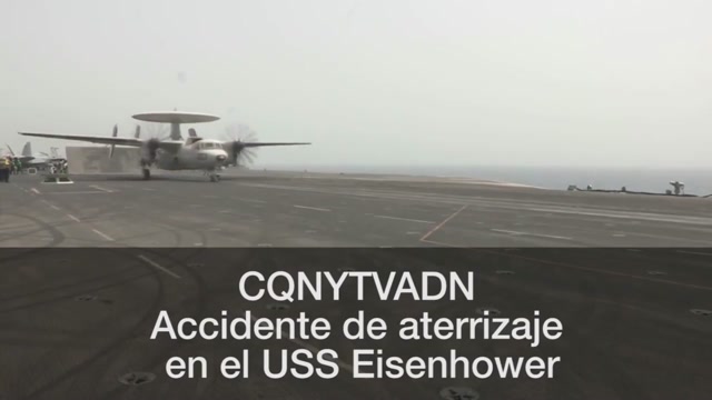 Accidente de aterrizaje en el USS Eisenhower